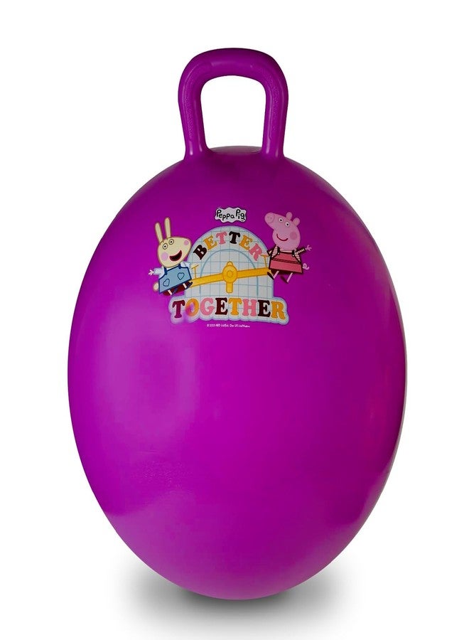 Hamleys 18-Inch Hopper Ball, Bouncy Hopping Ball with Handle | 220 lb Capacity | Fast-Inflate Design | Active Fun Exercise & Balance Toy for Kids Ages 3-8 Years|Safe for Indoor & Outdoor Play (Purple) - Image 1